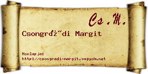 Csongrádi Margit névjegykártya